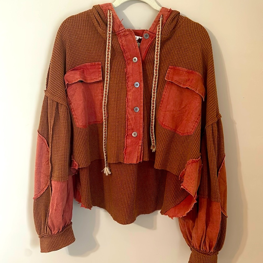 Pol | Fp Inspired Oversized Patchwork Style Hoodi… - image 2